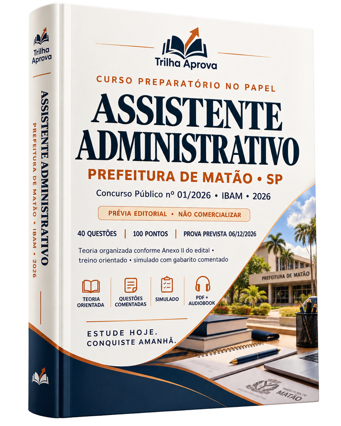 Capa da Assistente Administrativo - Matão 2026