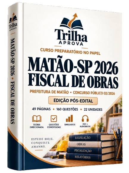 Capa de Fiscal de Obras - Matão 2026